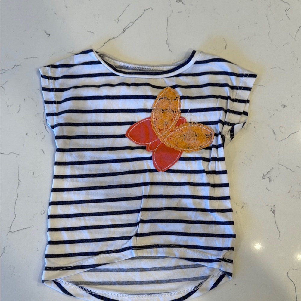 Tucker & Tate . Striped Kids Shirt with Butterfly Design